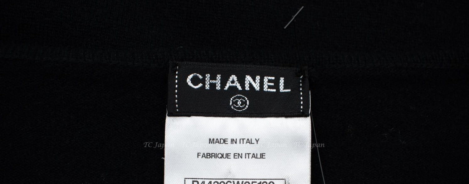 CHANEL 12A Black Wool Cashmere Lambskin Pocket Dress 36 シャネル ブラック ウール カシミア ラムスキン レザー マトラッセ ポケット ワンピース 即発