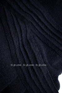 CHANEL 12A Dark Navy Gripoix Wool Dress Jessica Biel 36 シャネル ダークネイビー グリポワ装飾 ウール ワンピース 即発
