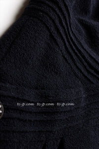 CHANEL 12A Dark Navy Gripoix Wool Dress Jessica Biel 36 シャネル ダークネイビー グリポワ装飾 ウール ワンピース 即発