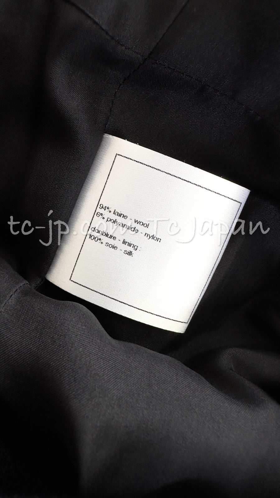 CHANEL 12A Dark Navy Gripoix Wool Dress Jessica Biel 36 シャネル ダークネイビー グリポワ装飾 ウール ワンピース 即発