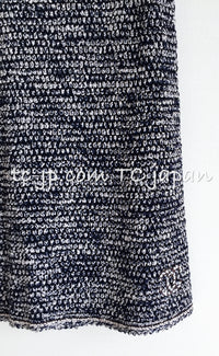 CHANEL 11S Courteney Cox Navy Blue CC Logo Dress Cardigan 34 シャネル コートニー コックス着 ネイビー CCロゴ ニット ワンピース カーディガン 即発 - TC JAPAN