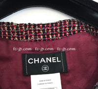 CHANEL 12PF Burgundy Wine Gripox Buttons Dress 36 シャネル バーガンディー・ワインレッド ・グリポワ宝石ボタン・ワンピース 即発