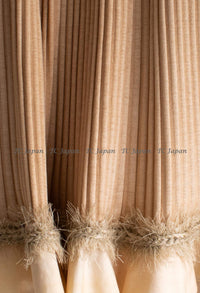 CHANEL 10S Nude Tan Beige Fringe Knit Dress 38 シャネル ベージュ グラデュエーション フリンジ ニット ワンピース 即発