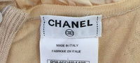 CHANEL 10S Nude Tan Beige Fringe Knit Dress 38 シャネル ベージュ グラデュエーション フリンジ ニット ワンピース 即発
