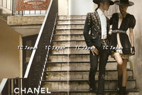 CHANEL 10S Nude Tan Beige Fringe Knit Dress 38 シャネル ベージュ グラデュエーション フリンジ ニット ワンピース 即発