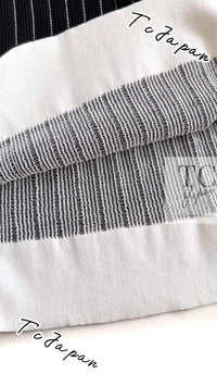 CHANEL 15S Black White Stripe Cotton Dress 34 シャネル ブラック ホワイト ストライプ コットン ワンピース 即発