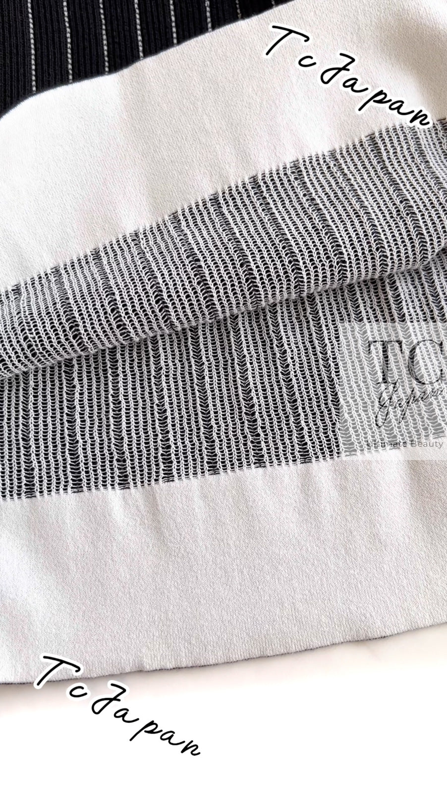 CHANEL 15S Black White Stripe Cotton Dress 34 シャネル ブラック ホワイト ストライプ コットン ワンピース 即発