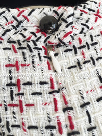 CHANEL 15S White Ivory Multi Tweed Dress 38 シャネル ホワイト アイボリー マルチ ツイード フレア ワンピース 即発
