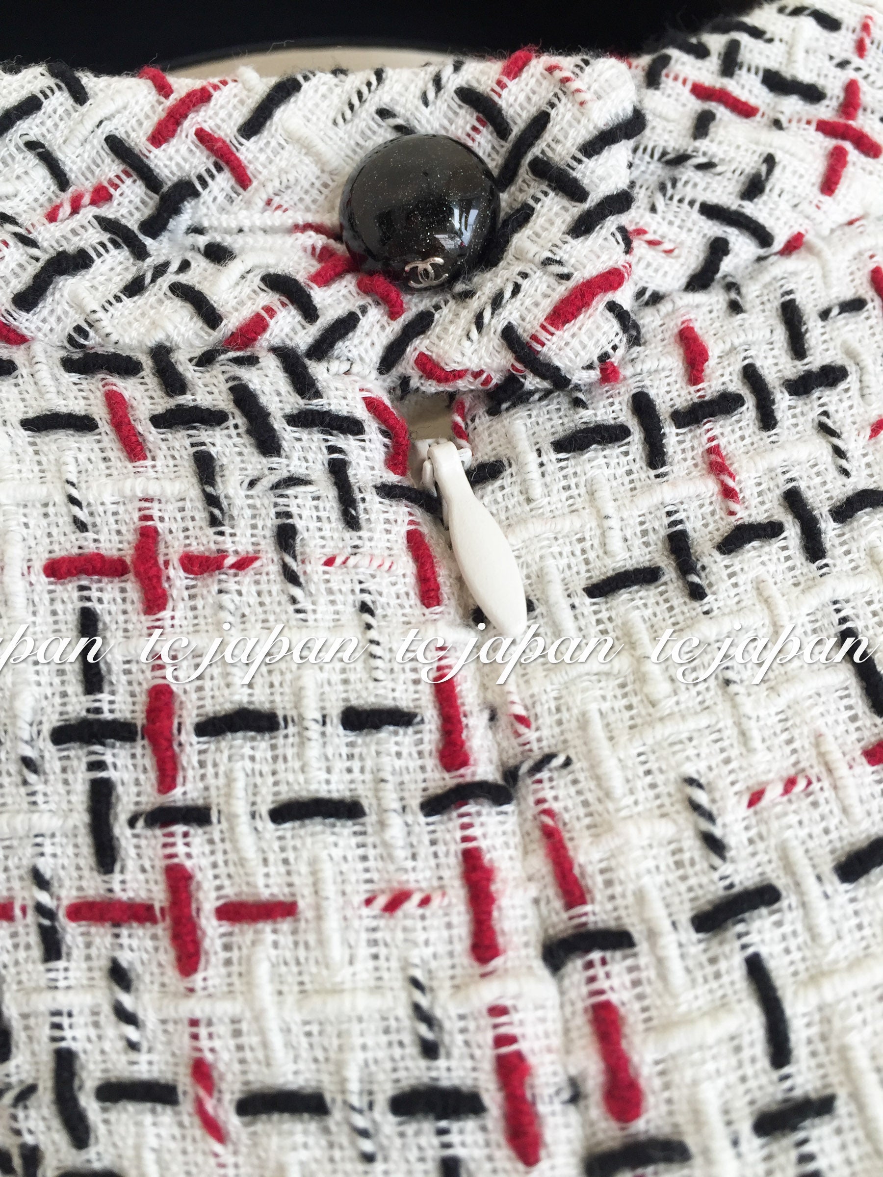CHANEL 15S White Ivory Multi Tweed Dress 38 シャネル ホワイト アイボリー マルチ ツイード フレア ワンピース 即発