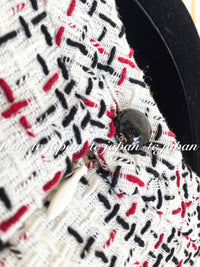 CHANEL 15S White Ivory Multi Tweed Dress 38 シャネル ホワイト アイボリー マルチ ツイード フレア ワンピース 即発
