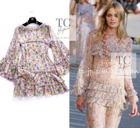 CHANEL 11C Yellow Multi Polka Dot Cotton Tunic Mini Dress 34 シャネル イエロー マルチカラー 水玉 コットン チュニック ミニ ワンピース 即発