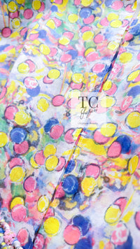CHANEL 11C Yellow Multi Polka Dot Cotton Tunic Mini Dress 34 シャネル イエロー マルチカラー 水玉 コットン チュニック ミニ ワンピース 即発