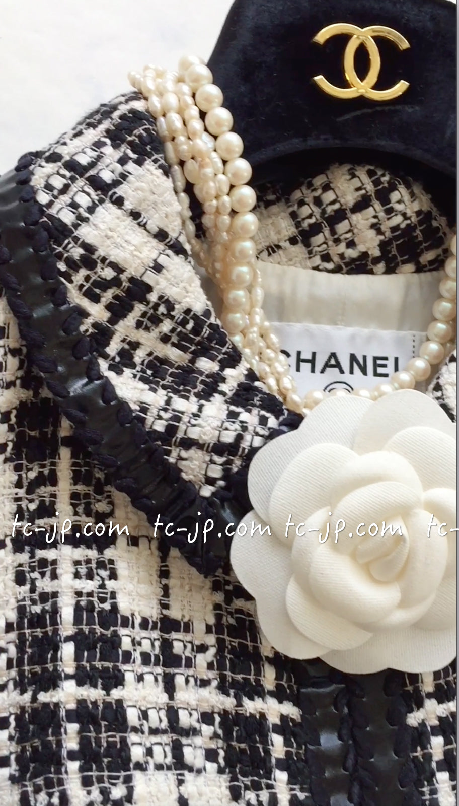 CHANEL 07S Ivory Black Cotton Silk Tweed Dress Alexa Chung 38 シャネル アイボリー ブラック コットン シルク ツイード ワンピース 即発