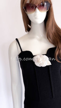 CHANEL 14C Chloe Sevigny Black Cotton Dress 34 シャネル ブラック ストラップ コットン ワンピース 女優着用 即発