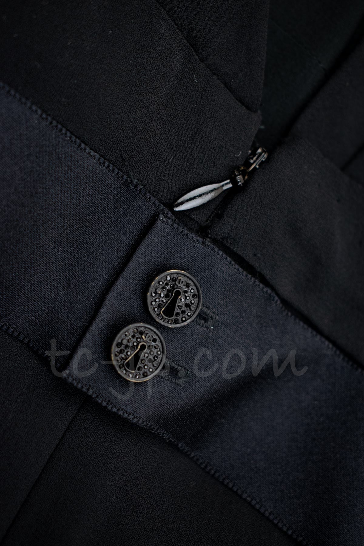 CHANEL 07A Cameron Diaz Ribbon Trim Black Silk Cocktail Dress 34 シャネル キャメロンディアス着 リボン飾り ブラック シルク カクテル ドレス ワンピース 即発