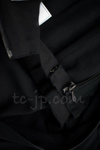 CHANEL 07A Cameron Diaz Ribbon Trim Black Silk Cocktail Dress 34 シャネル キャメロンディアス着 リボン飾り ブラック シルク カクテル ドレス ワンピース 即発