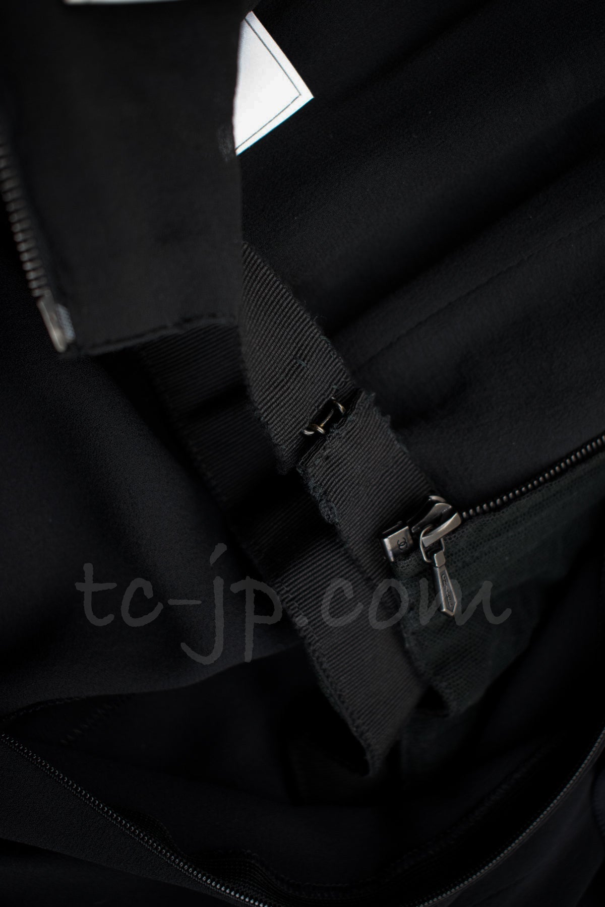 CHANEL 07A Cameron Diaz Ribbon Trim Black Silk Cocktail Dress 34 シャネル キャメロンディアス着 リボン飾り ブラック シルク カクテル ドレス ワンピース 即発