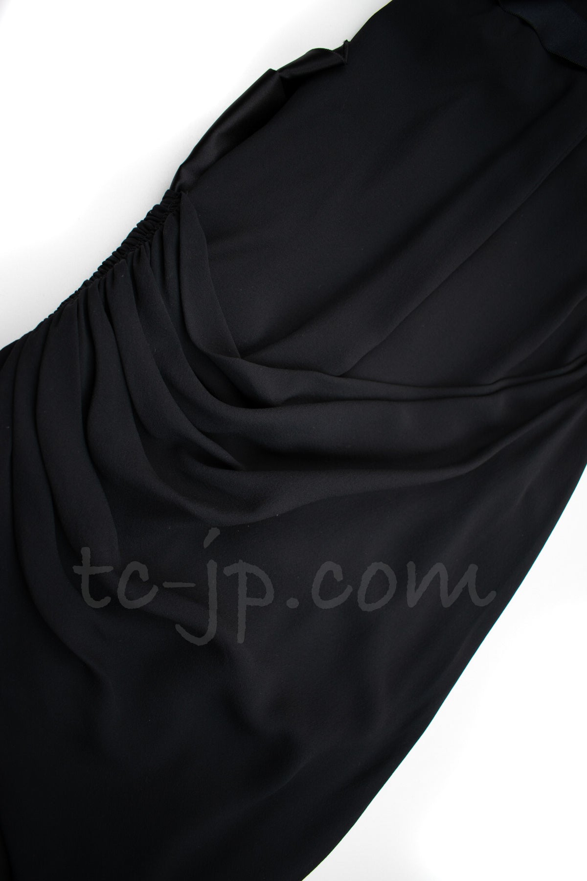 CHANEL 07A Cameron Diaz Ribbon Trim Black Silk Cocktail Dress 34 シャネル キャメロンディアス着 リボン飾り ブラック シルク カクテル ドレス ワンピース 即発