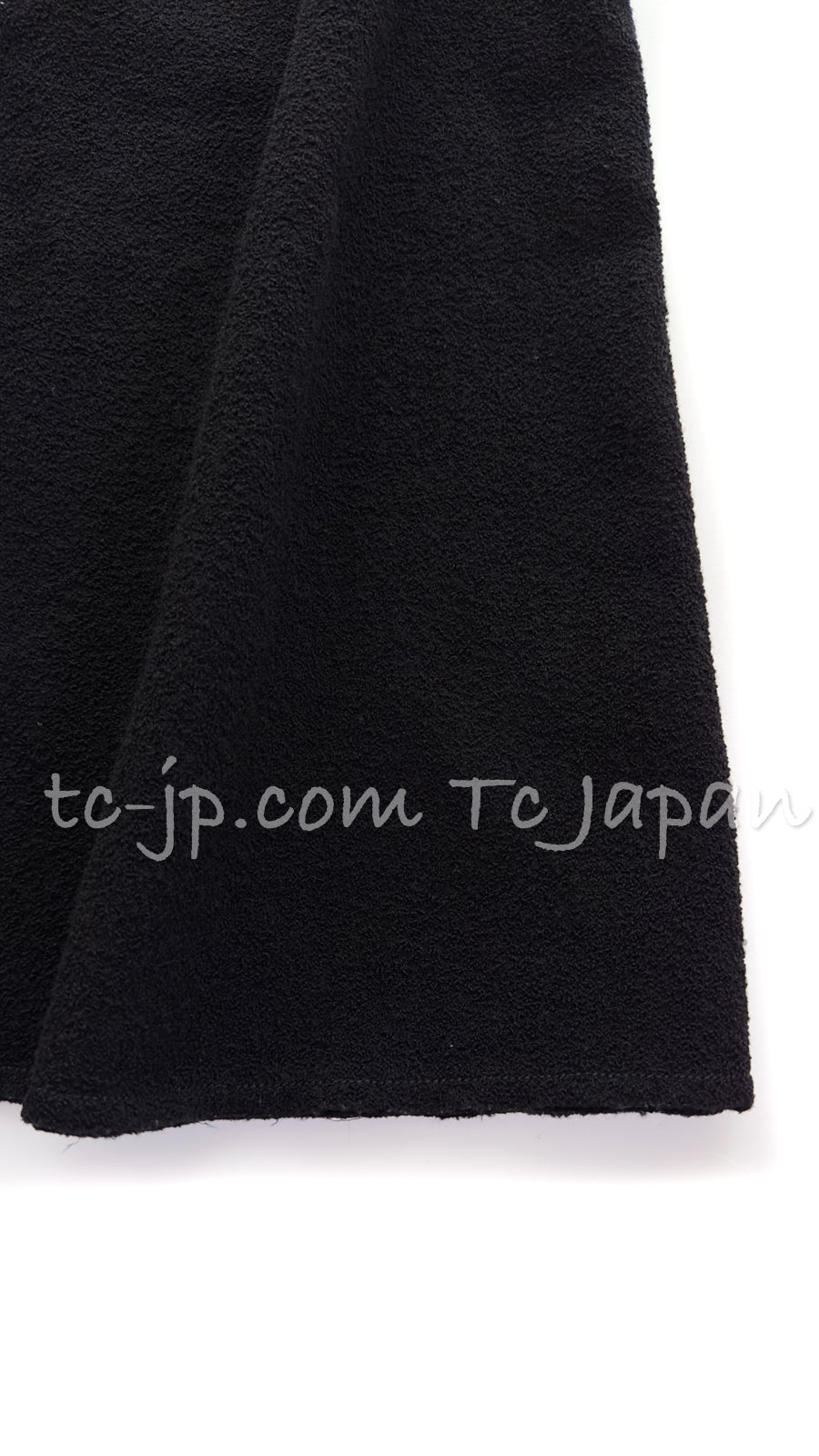 CHANEL 14C Black Terry CC Button Accents Soft Summer Dress 36 シャネル ブラック テリー柔らか素材 サマー ワンピース 即発