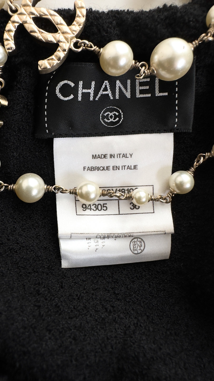 CHANEL 14C Black Terry CC Button Accents Soft Summer Dress 36 シャネル ブラック テリー柔らか素材 サマー ワンピース 即発