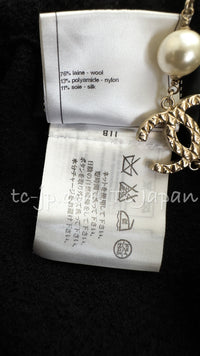 CHANEL 14C Black Terry CC Button Accents Soft Summer Dress 36 シャネル ブラック テリー柔らか素材 サマー ワンピース 即発