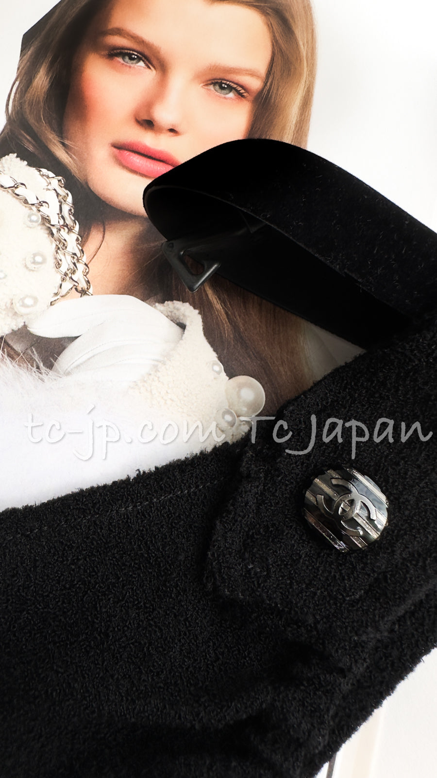 CHANEL 14C Black Terry CC Button Accents Soft Summer Dress 36 シャネル ブラック テリー柔らか素材 サマー ワンピース 即発