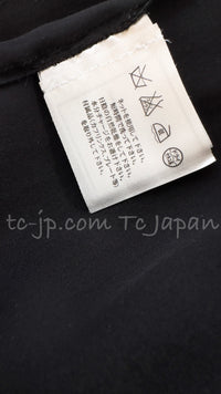 CHANEL 02S Black Silk Sleeveless Pleated Dress 38 シャネル ブラック シルク ノースリーブ プリーツ ワンピース 即発