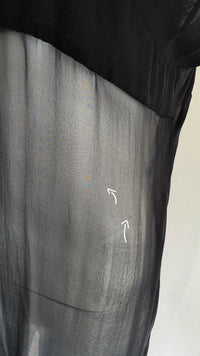 CHANEL 02S Black Silk Sleeveless Pleated Dress 38 シャネル ブラック シルク ノースリーブ プリーツ ワンピース 即発