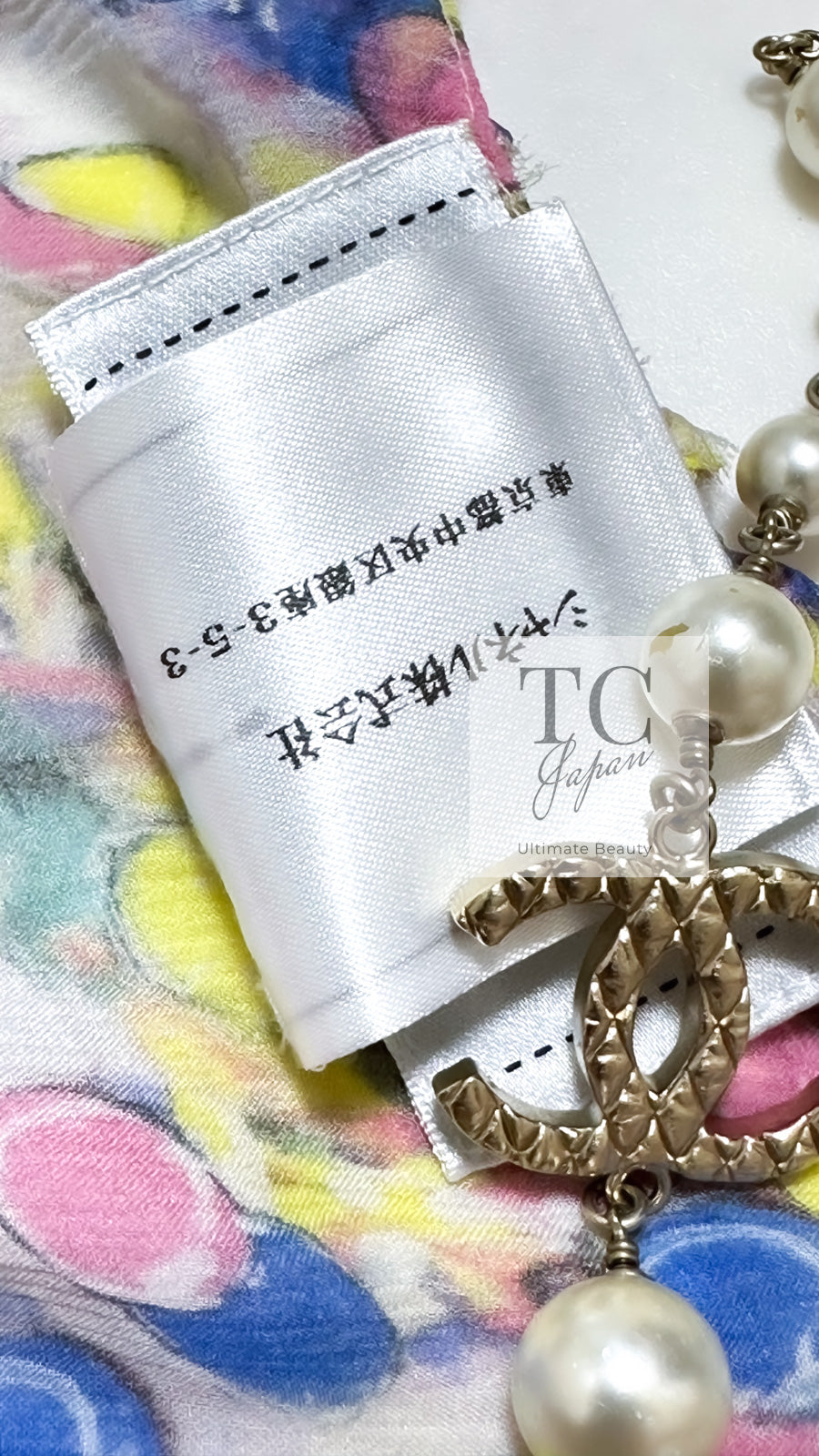 CHANEL 11C Yellow Pink Blue Pretty CC Mark Silk Dress 34 42 シャネル イエロー ピンク ブルー 水玉 ココマーク シルク ワンピース 即発 - TC JAPAN