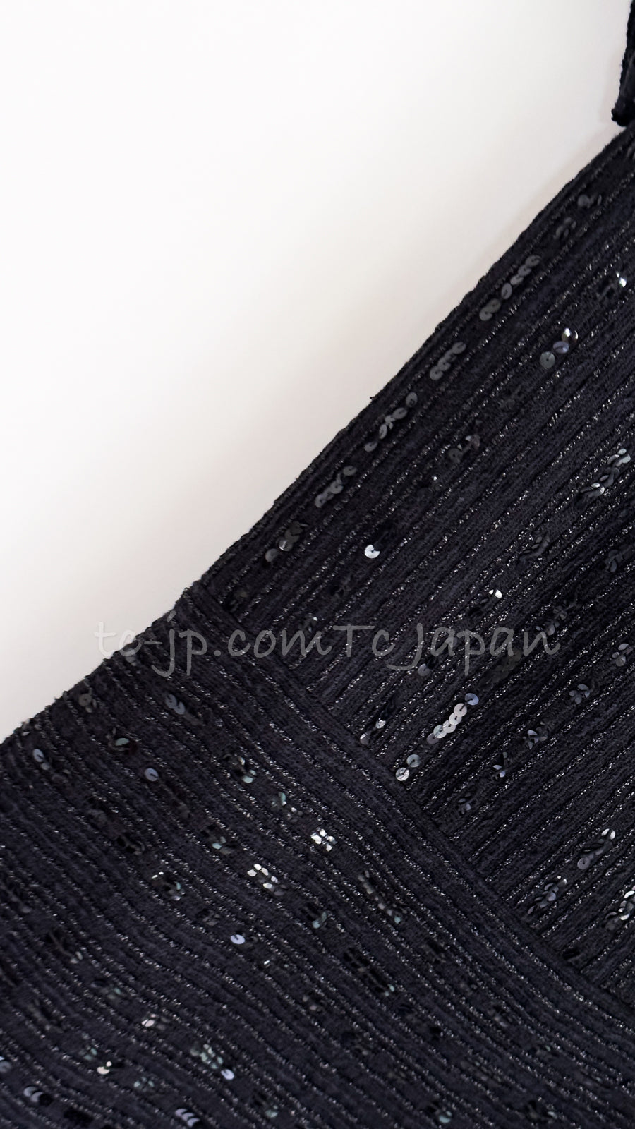 CHANEL 00C Black Sequin Embellishments Party Dress 34 シャネル ブラック スパンコール パーティー ワンピース 即発
