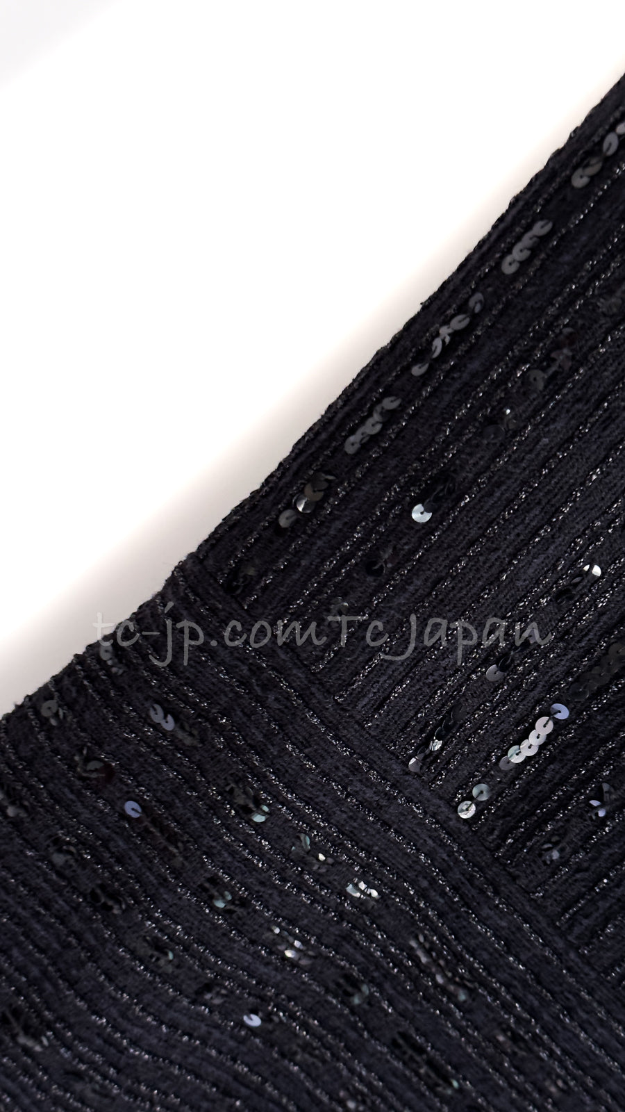 CHANEL 00C Black Sequin Embellishments Party Dress 34 シャネル ブラック スパンコール パーティー ワンピース 即発