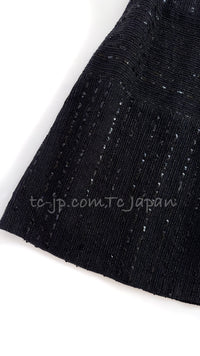 CHANEL 00C Black Sequin Embellishments Party Dress 34 シャネル ブラック スパンコール パーティー ワンピース 即発