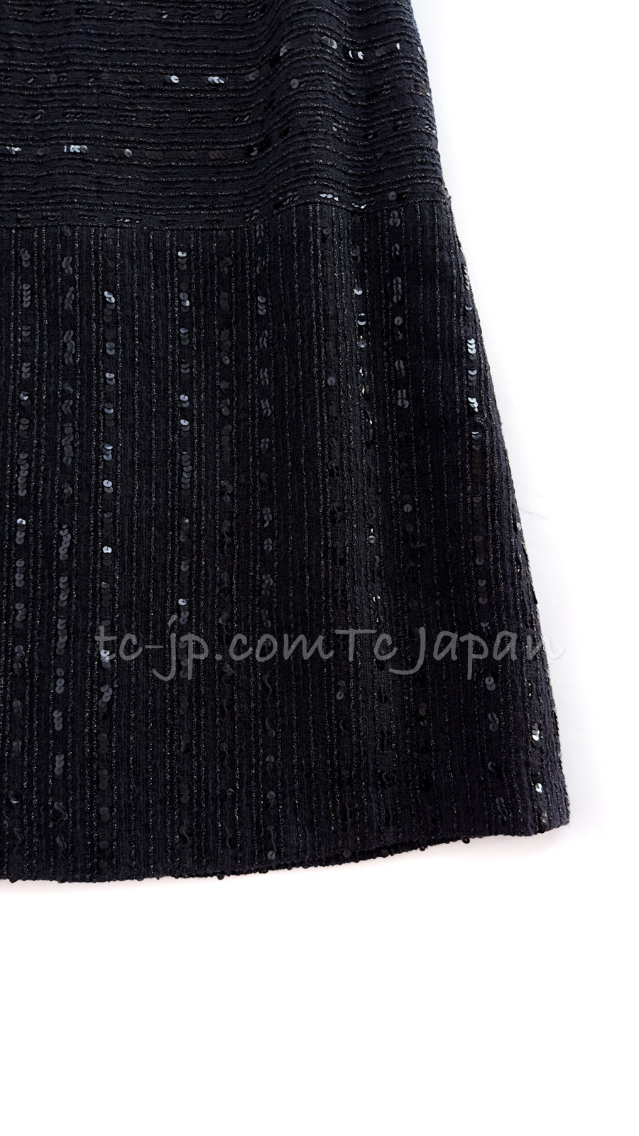 CHANEL 00C Black Sequin Embellishments Party Dress 34 シャネル ブラック スパンコール パーティー ワンピース 即発