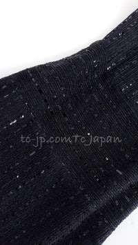 CHANEL 00C Black Sequin Embellishments Party Dress 34 シャネル ブラック スパンコール パーティー ワンピース 即発