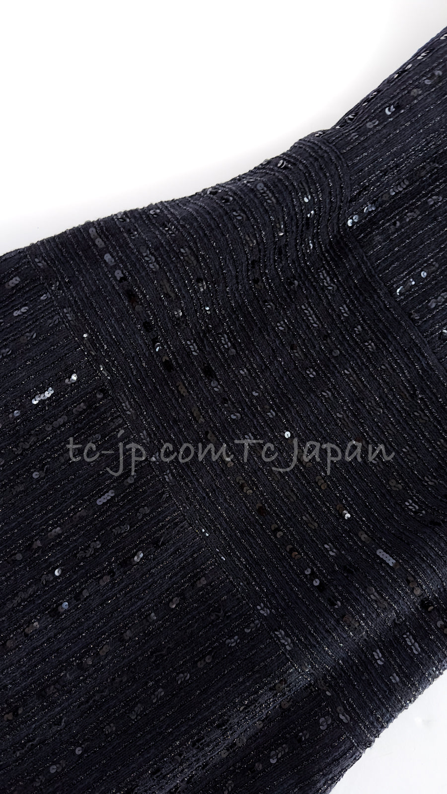 CHANEL 00C Black Sequin Embellishments Party Dress 34 シャネル ブラック スパンコール パーティー ワンピース 即発