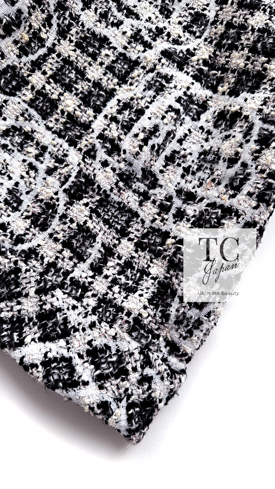 CHANEL 14S White Black Camellia Gripox Button Tweed Dress 34 シャネル ホワイト ブラック グレー カメリア グリポワ宝石ボタン ツイード ワンピース 即発