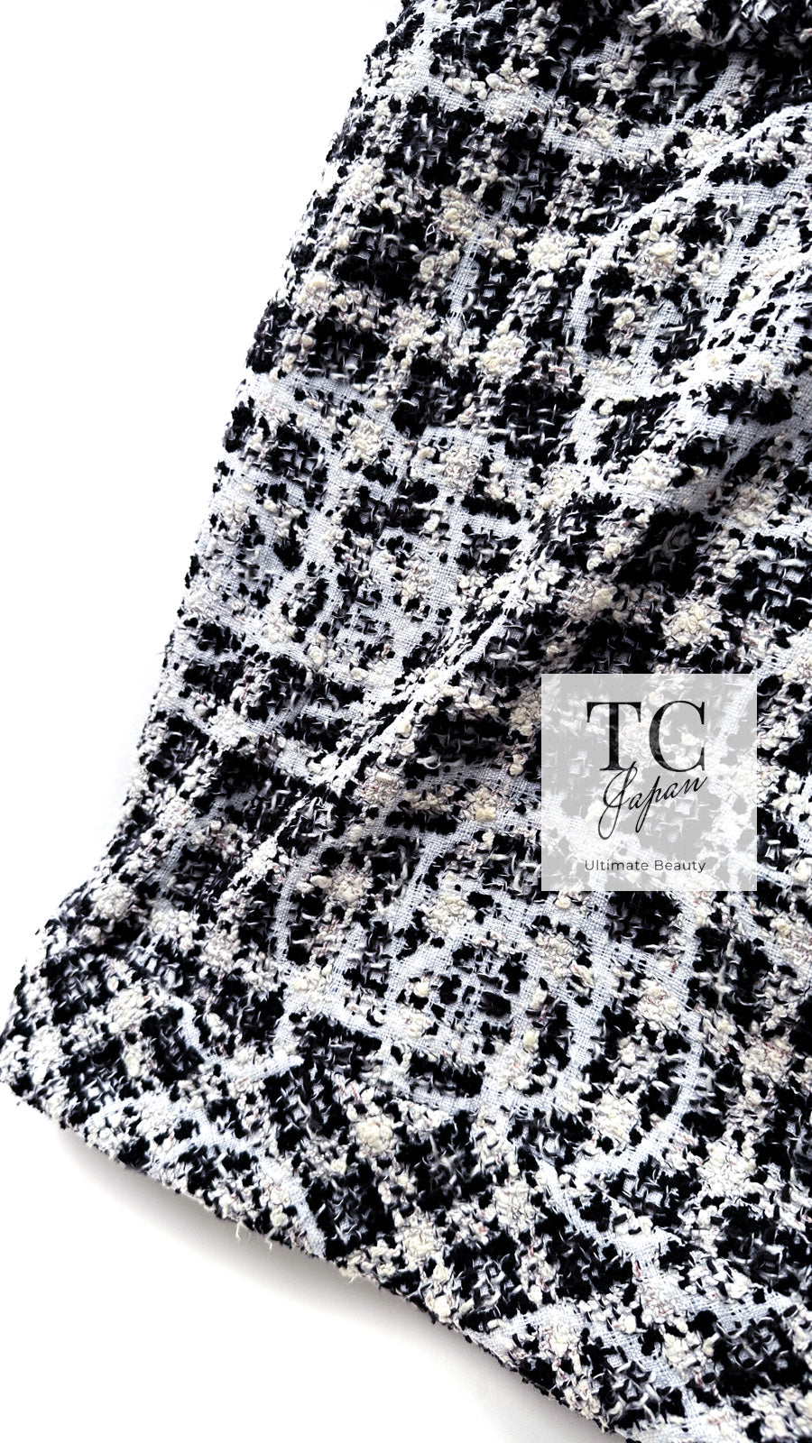 CHANEL 14S White Black Camellia Gripox Button Tweed Dress 34 シャネル ホワイト ブラック グレー カメリア グリポワ宝石ボタン ツイード ワンピース 即発