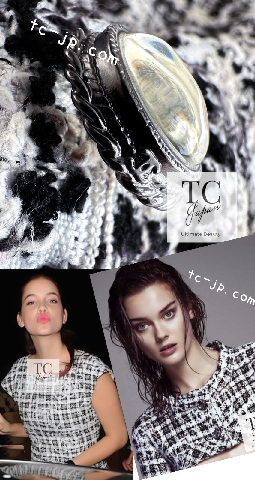 CHANEL 14S White Black Camellia Gripox Button Tweed Dress 34 シャネル ホワイト ブラック グレー カメリア グリポワ宝石ボタン ツイード ワンピース 即発