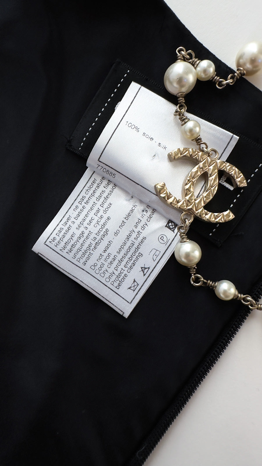 CHANEL 07C Black White Keira Knightley Silk Tafta Cocktail Dress 36 38 シャネル ブラック ホワイト女優 キーラ ナイトレイ 着 シルク タフタ カクテル ドレス ワンピース 即発