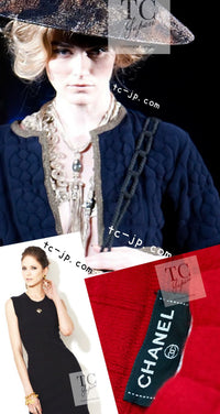 CHANEL 10PF Red Wool Cashmere Camellia Knit Dress 36 38 シャネル レッド ウール カシミヤ ニット ワンピース 即発