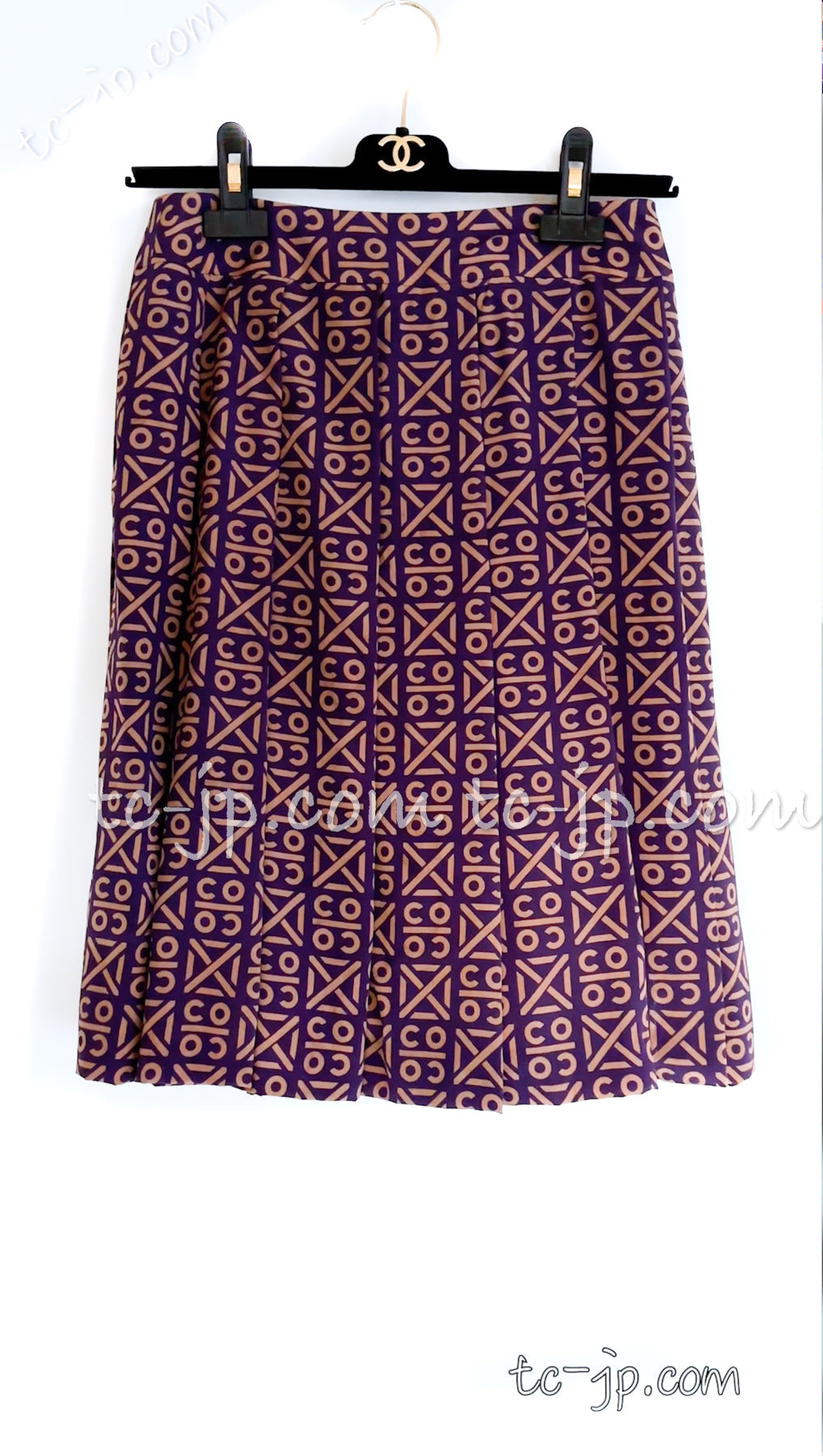 CHANEL 00A Brown Cashmere 100% Zipper Jacket Skirt Suit 38 シャネル ブラウン カシミア ジッパー ジャケット スカート スーツ 即発