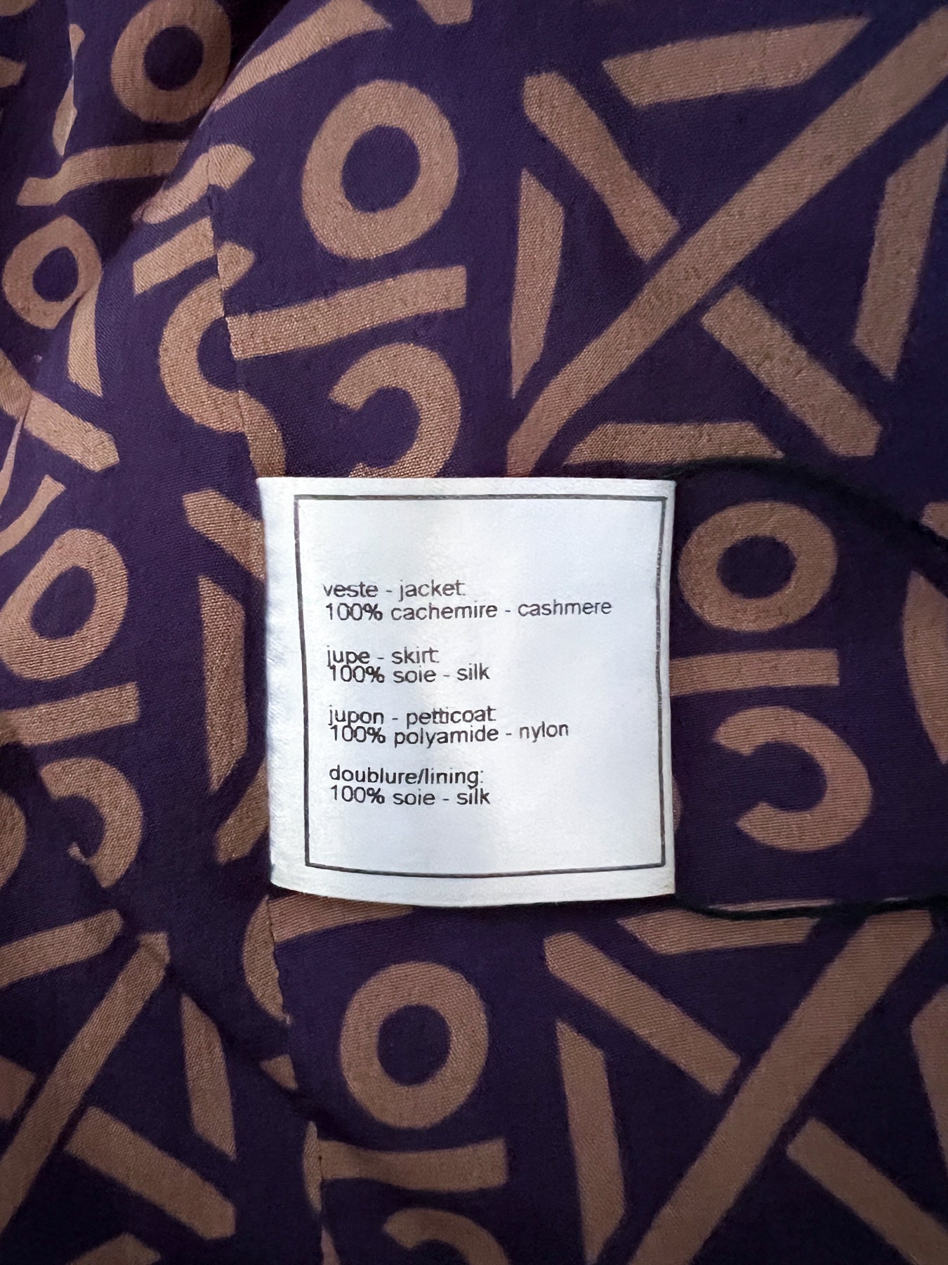 CHANEL 00A Brown Cashmere 100% Zipper Jacket Skirt Suit 38 シャネル ブラウン カシミア ジッパー ジャケット スカート スーツ 即発