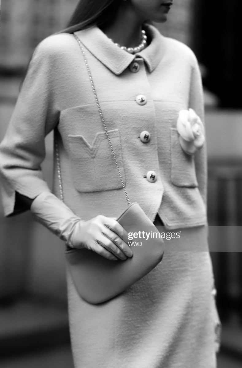 CHANEL 91C Vintage Apricot Gold Button Cotton Jacket Dress Setup 34 36 38 シャネル ヴィンテージ アプリコット CC ゴールド ボタン コットン ジャケット ワンピース セットアップ 即発