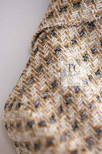 CHANEL 06S Ivory Creme Gold Tone Tweed Jacket Skirt Suit Sharon Stone 36 38 シャネル アイボリー クリーム ゴールド  ツイード ジャケット スカート スーツ 女優シャローン ストーン 即発