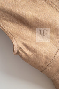 CHANEL 05S Gold Tone Metallic Vest Tunic Tops 34 シャネル ゴールド メタリック ベスト チュニック トップス 即発