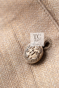 CHANEL 05S Gold Tone Metallic Vest Tunic Tops 34 シャネル ゴールド メタリック ベスト チュニック トップス 即発