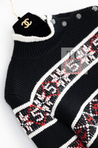 CHANEL 19A Black Logo Cashmere Knit Sweater 40 シャネル ブラック ロゴ カシミア ニット セーター 即発
