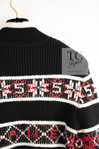 CHANEL 19A Black Logo Cashmere Knit Sweater 40 シャネル ブラック ロゴ カシミア ニット セーター 即発