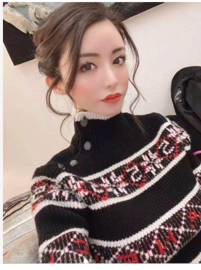 CHANEL 19A Black Logo Cashmere Knit Sweater 40 シャネル ブラック ロゴ カシミア ニット セーター 即発