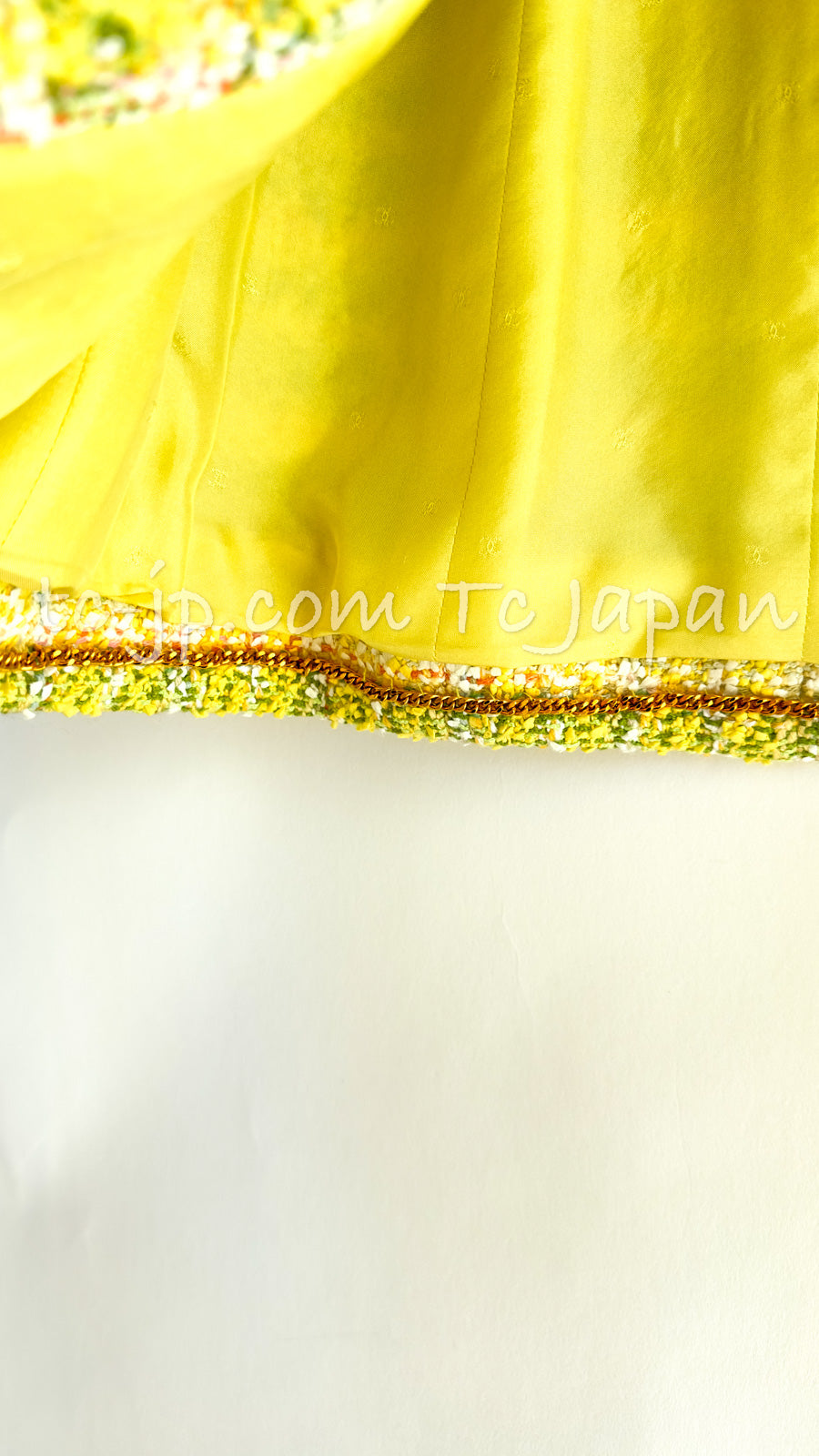 CHANEL 94S Vintage Documented Yellow ICONIC Cindy Crawford Jacket 40 シャネル ヴィンテージ イエローミックス スーパーモデル ジャケット 即発